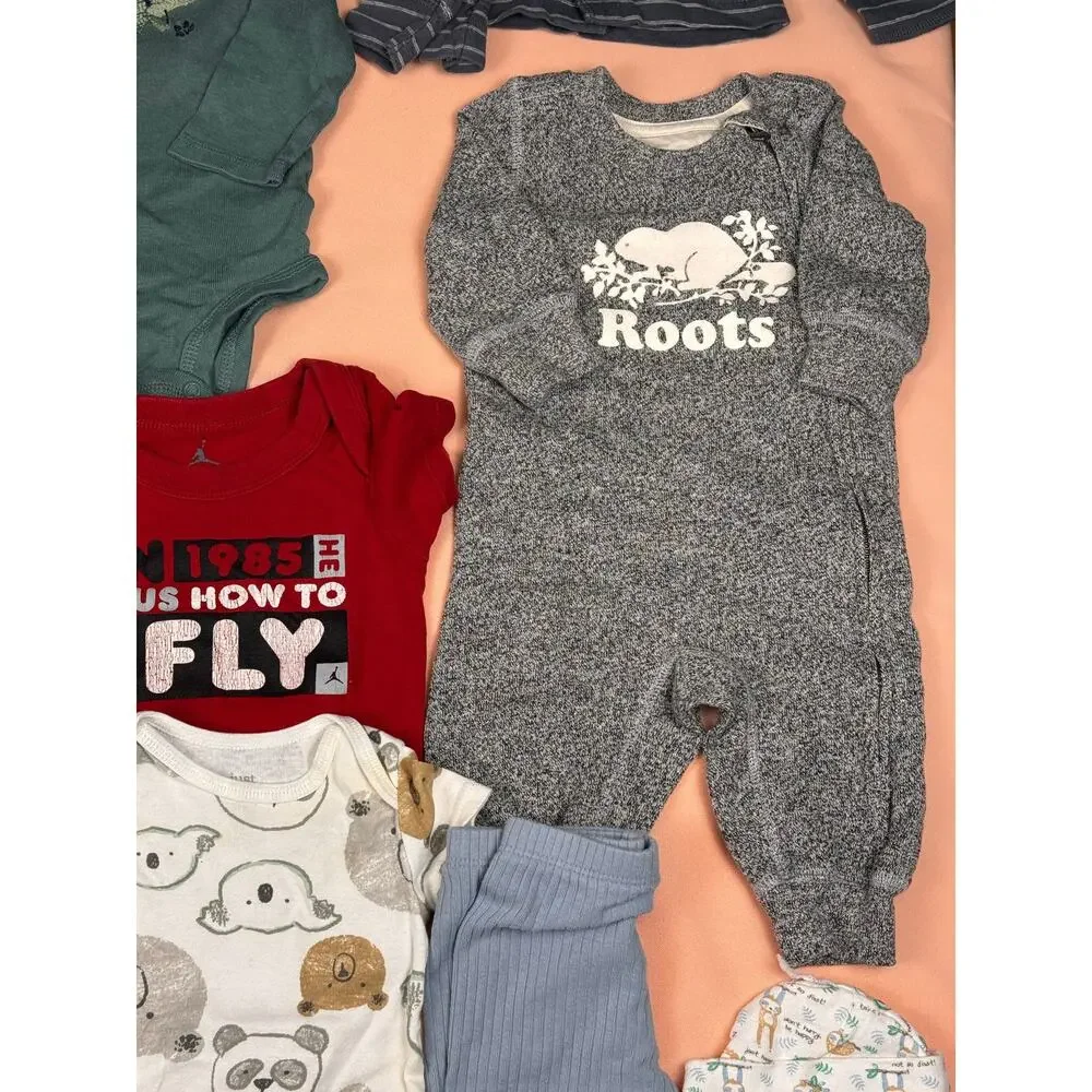 Baby Boy 0–3M Fall/Winter Clothing Lot – Carter’s, Roots, Disney & More – #179